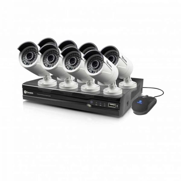 Swann NVR8-7400 system with 8 x NHD-818 4MP Extreme HD Bullet Cameras