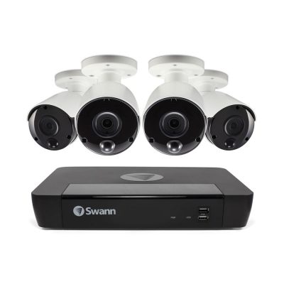 SWNVK-875804 Swann 8 Channel Security System: 5MP Super HD NVR-8580 with 2TB HDD & 4 x 5MP Thermal Sensing Bullet Cameras NHD-865MSB