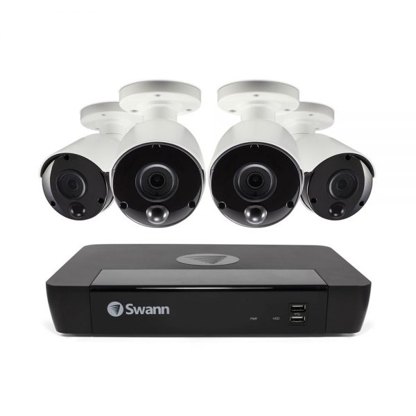 SWNVK-875804 Swann 8 Channel Security System: 5MP Super HD NVR-8580 with 2TB HDD & 4 x 5MP Thermal Sensing Bullet Cameras NHD-865MSB
